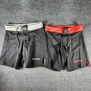 Lot Of 2 Sanabul UFC Jiu Jitsu MMA Fight Training Shorts Black Red Black Grey 30